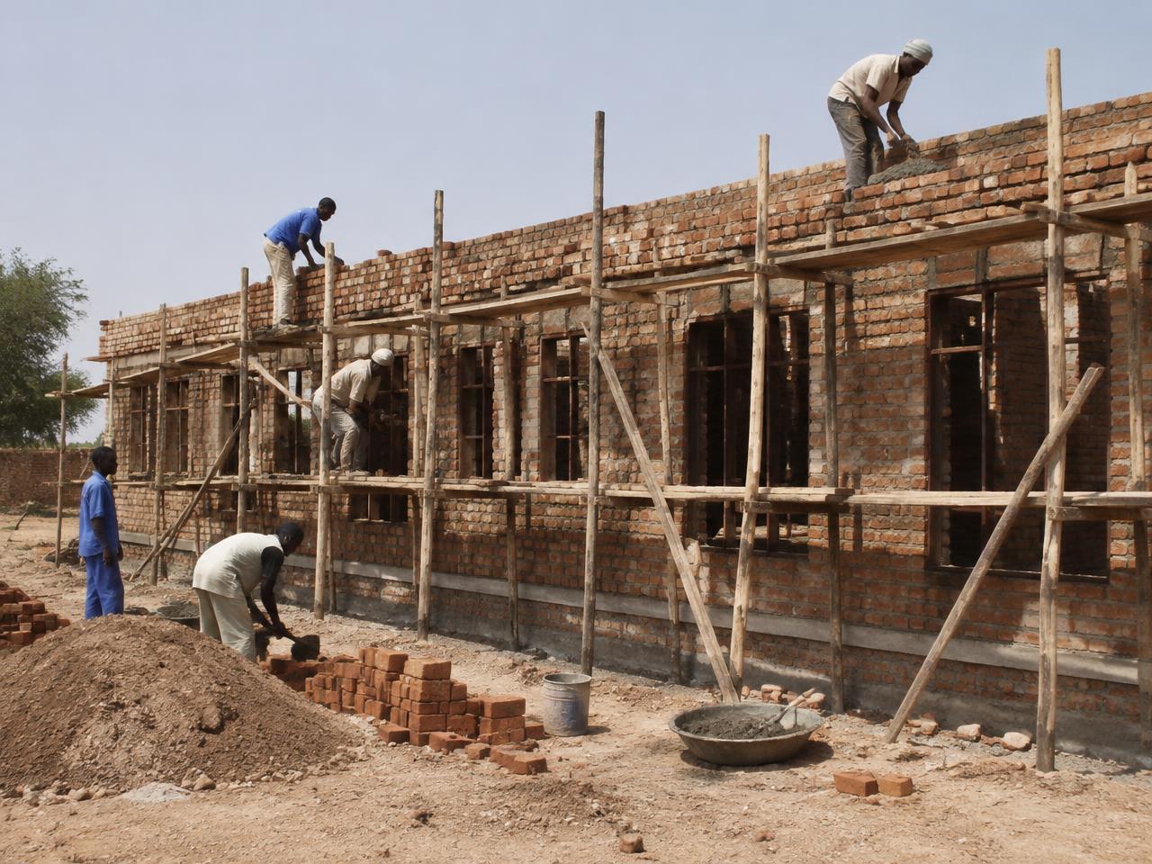 Representative school construction site in Sudan (representative image)