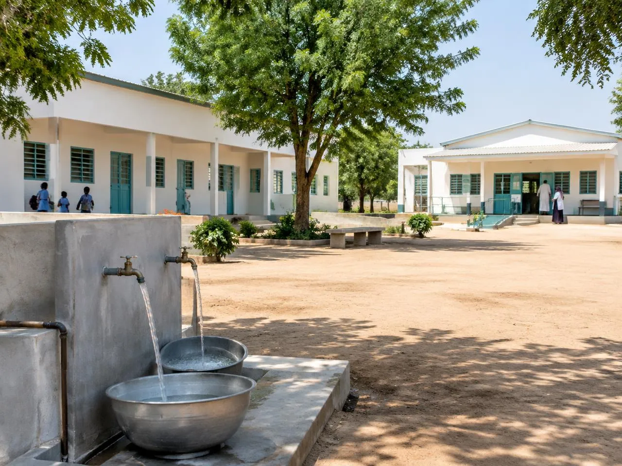 Representative community facilities and water point