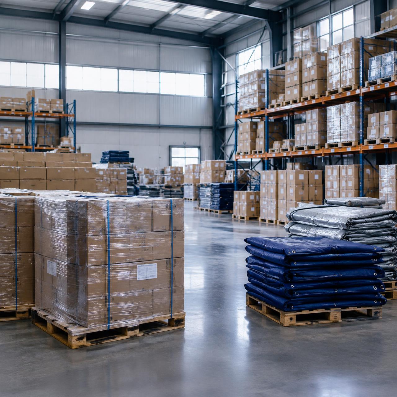 Organised relief supplies in a warehouse (representative image)